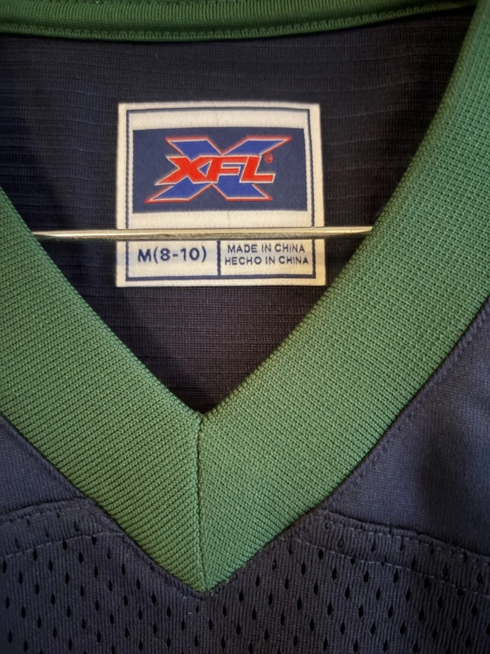Kids'‎ Navy & Green Football Jersey